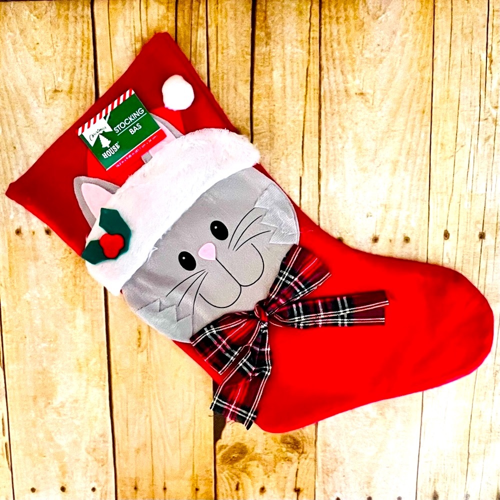 Kitty Felt Christmas Stocking